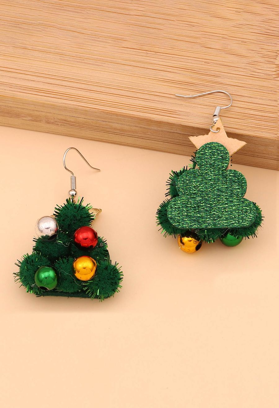 Pom-Pom Colored Beaded Earrings