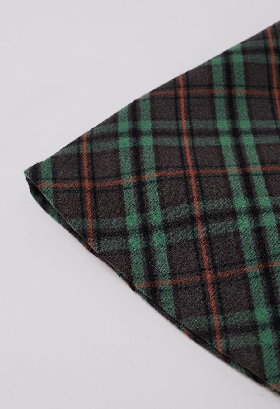 Modern Tartan Mini Bud Skirt in Green