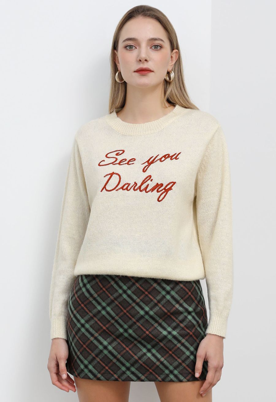 Modern Tartan Mini Bud Skirt in Green