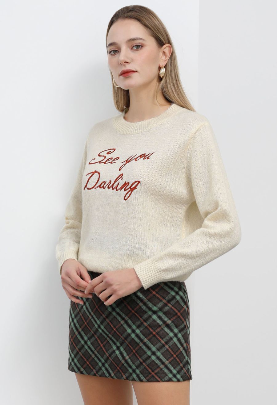 Modern Tartan Mini Bud Skirt in Green