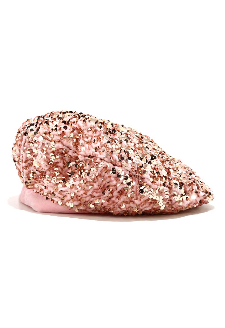 Full Sequin Dazzling Beret Hat