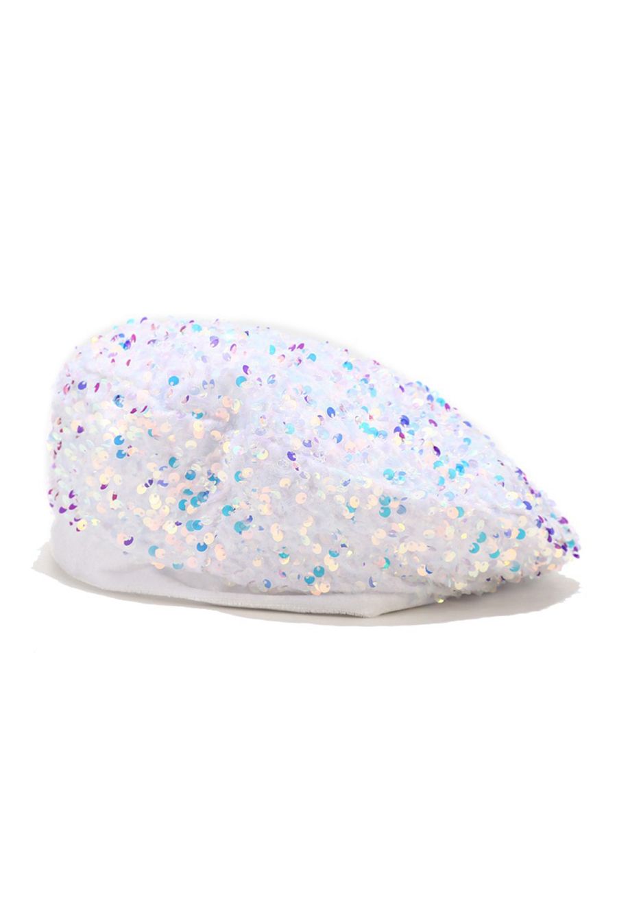 Full Sequin Dazzling Beret Hat