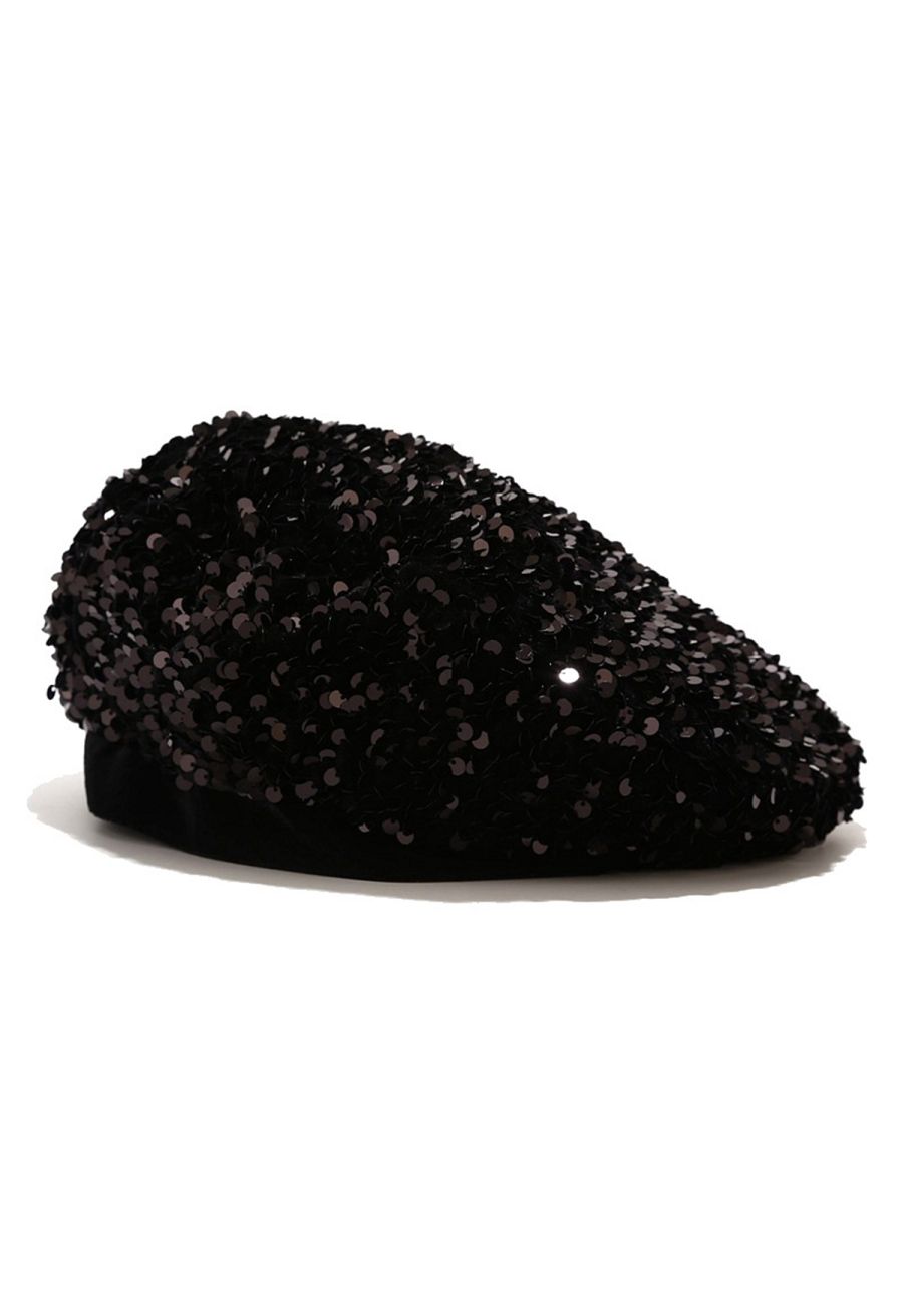 Full Sequin Dazzling Beret Hat