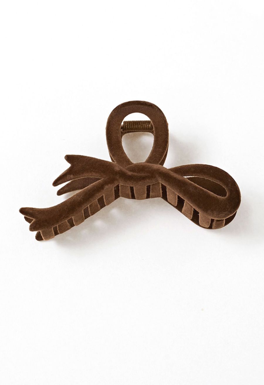 Irregular Bowknot Flocking Hair Clip