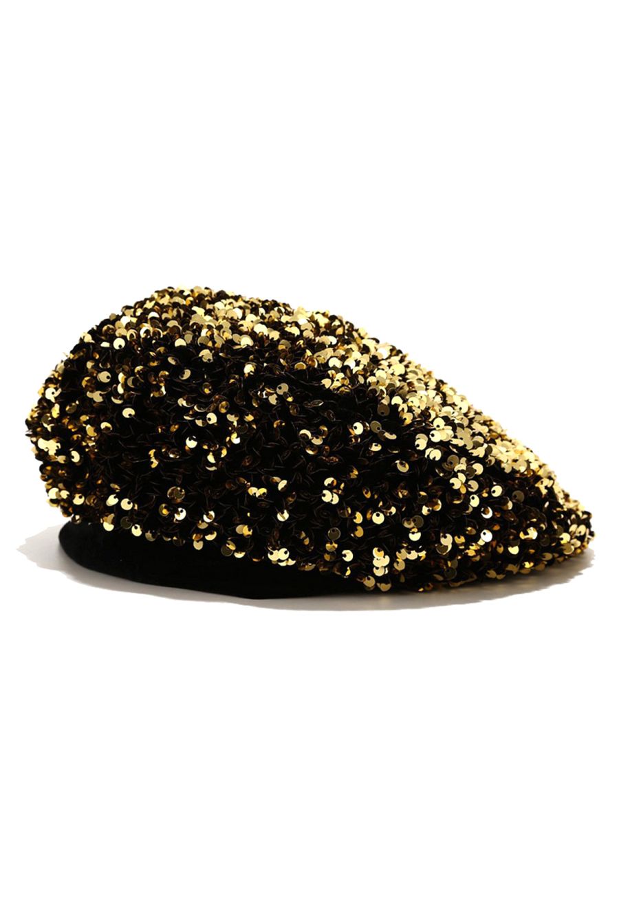Full Sequin Dazzling Beret Hat