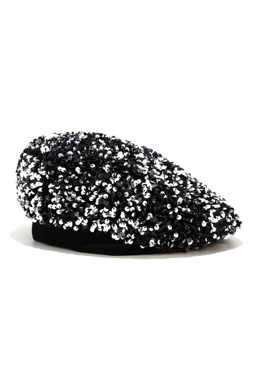 Full Sequin Dazzling Beret Hat