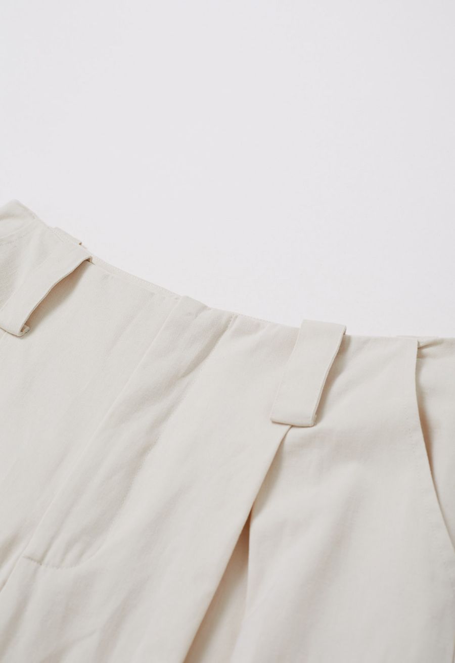 Comfortable Cotton Wide-Leg Pants in Ivory