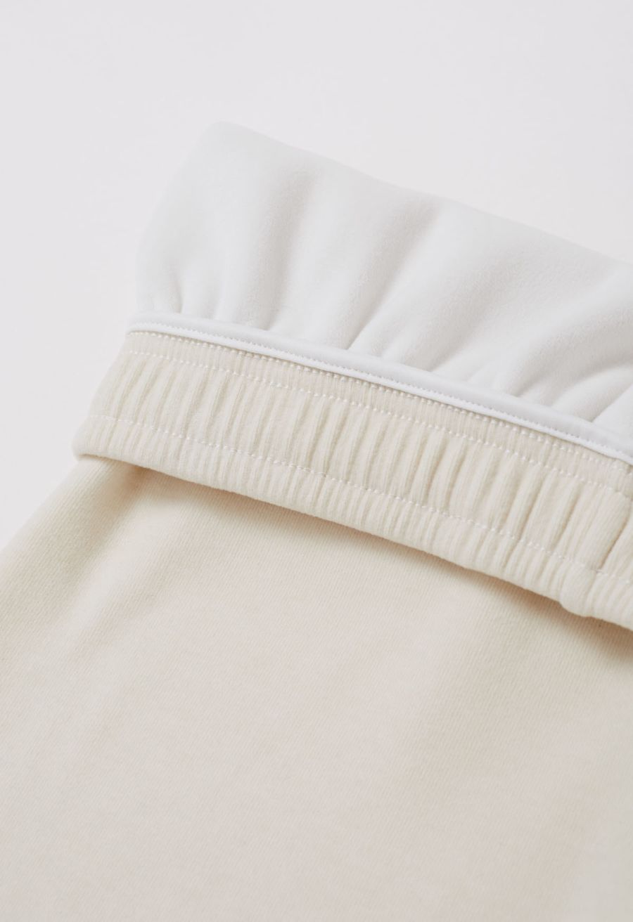 Velvet Lining Cozy Lounge Pants in Cream