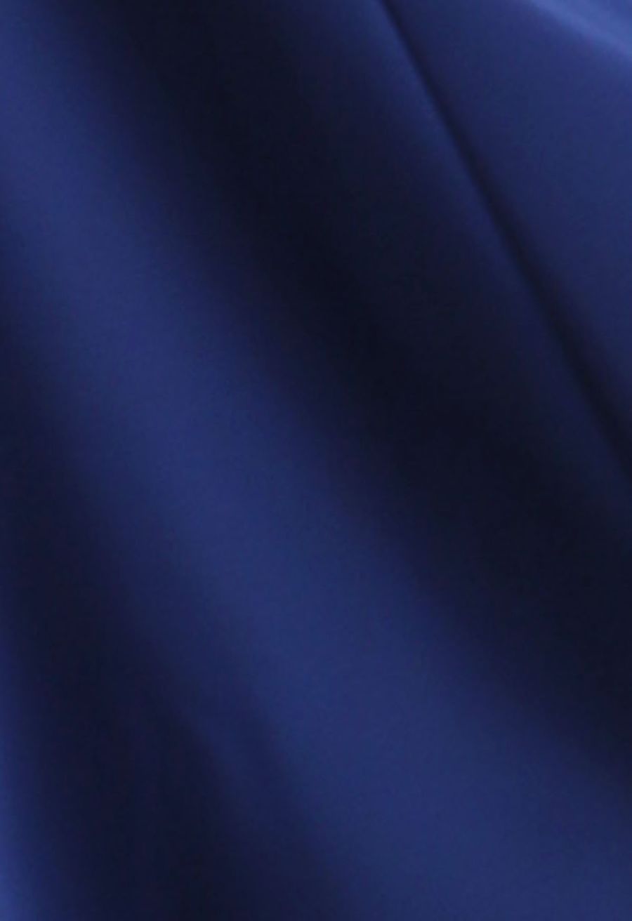 One-Shoulder Dual Strap Mermaid Gown in Navy