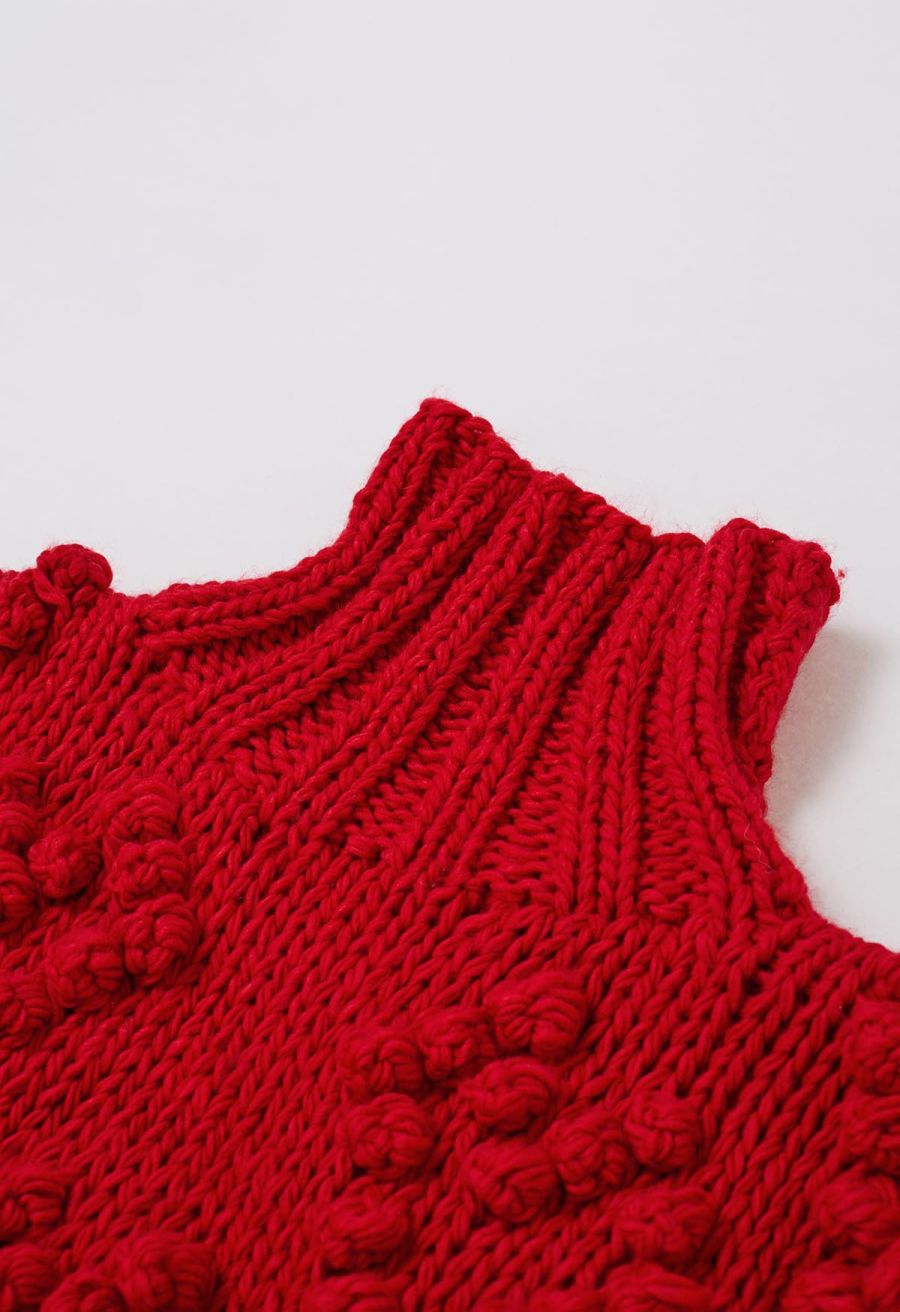 Knit Your Love Turtleneck Sweater in Red