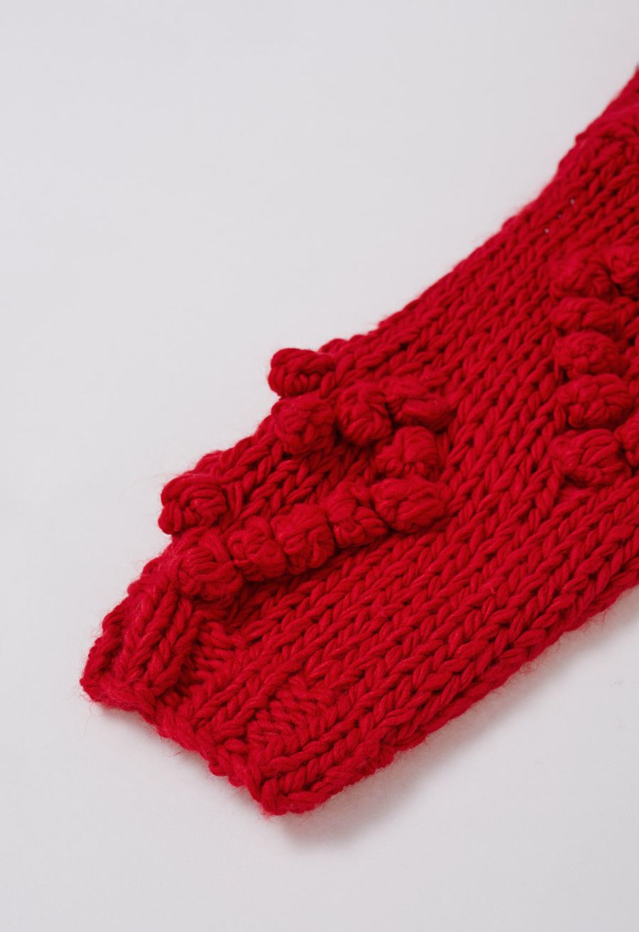 Knit Your Love Turtleneck Sweater in Red