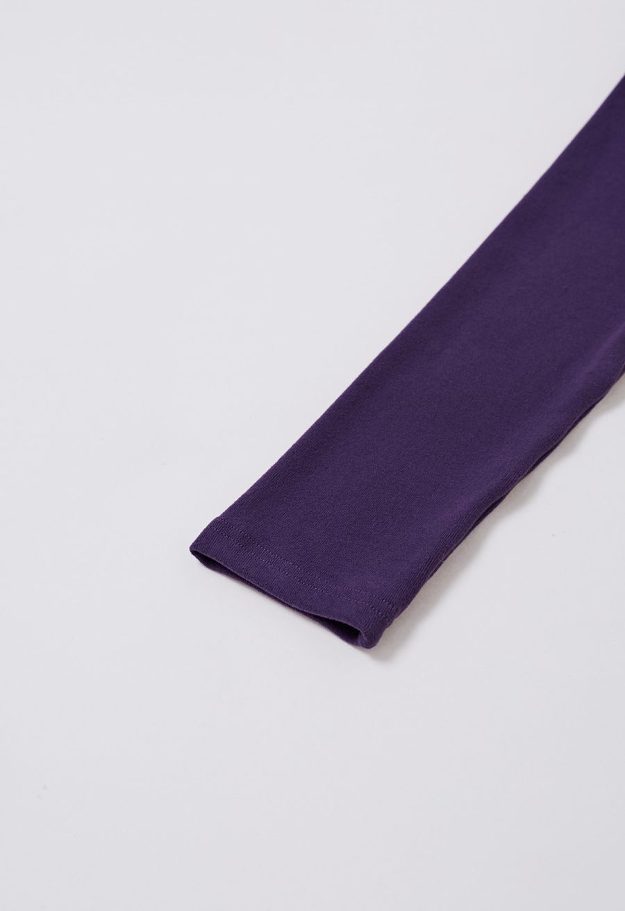 Solid Color Soft Wrap Top in Purple