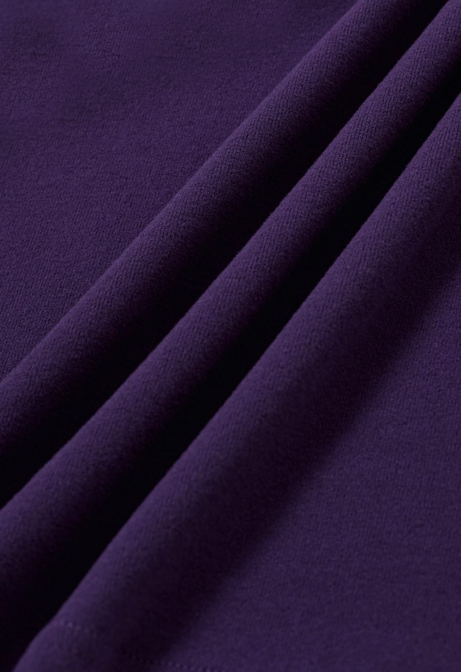Solid Color Soft Wrap Top in Purple