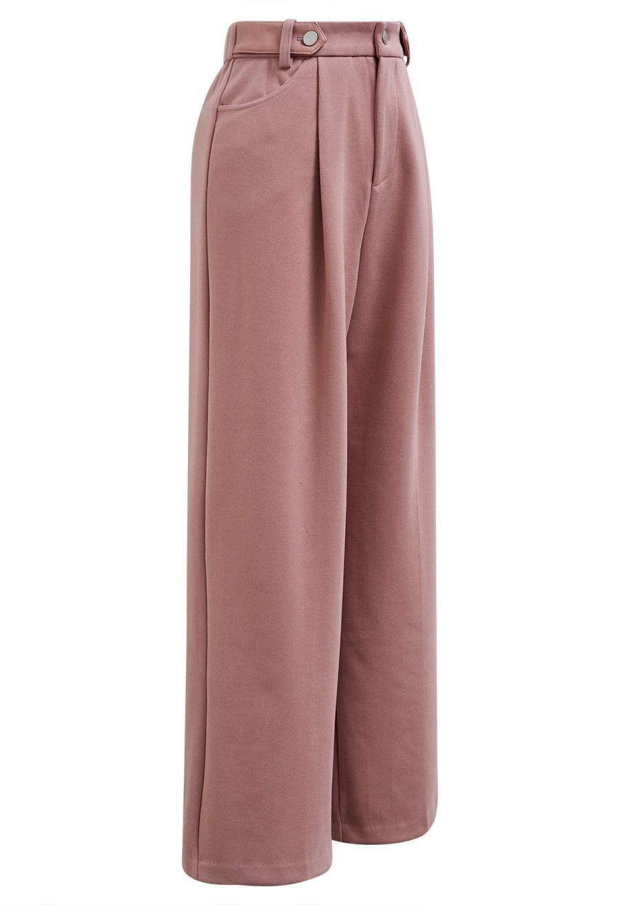 Straight-Leg Soft Touch Pants in Pink