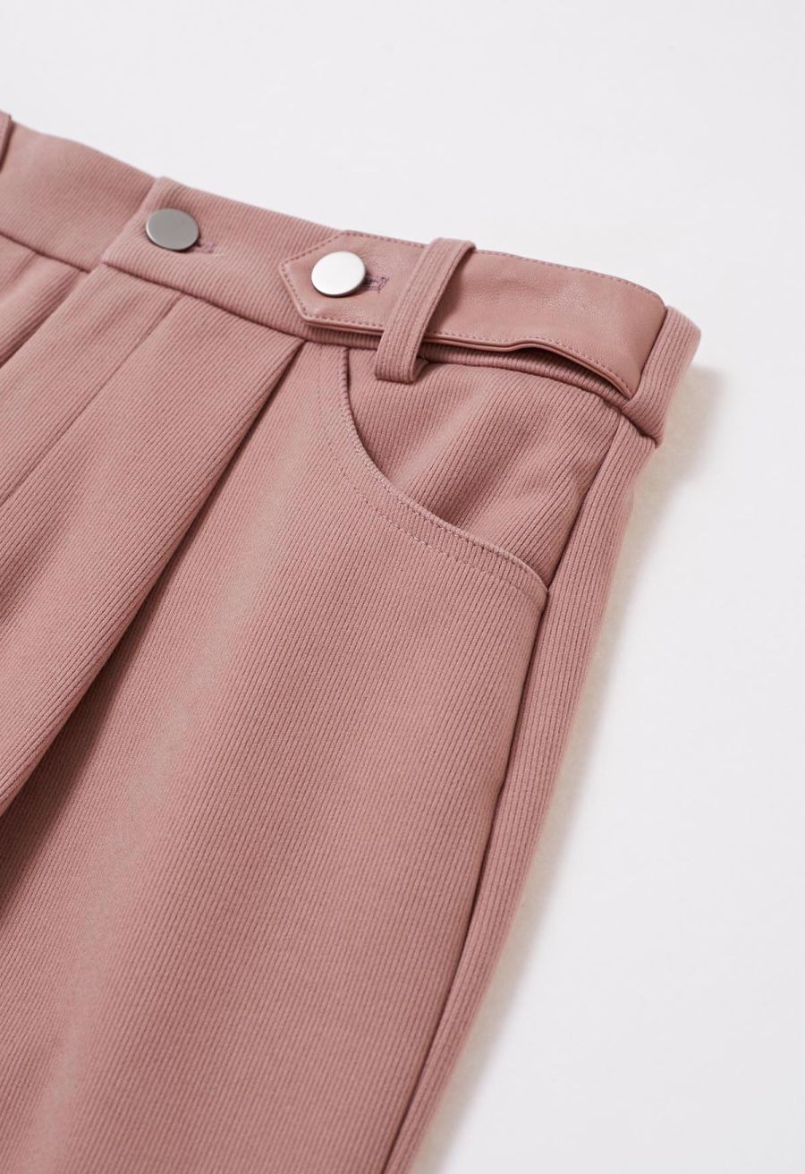 Straight-Leg Soft Touch Pants in Pink
