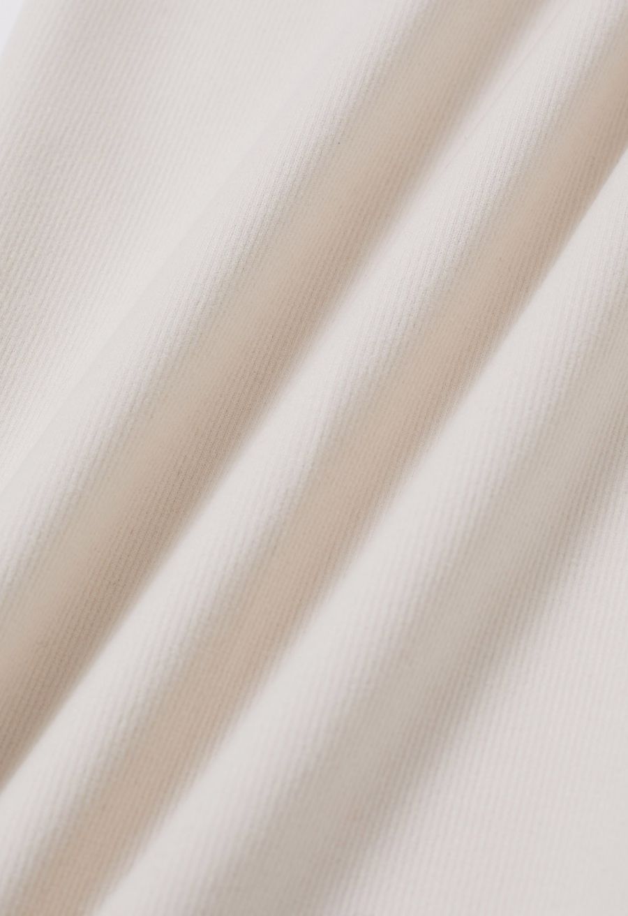 Straight-Leg Soft Touch Pants in Ivory