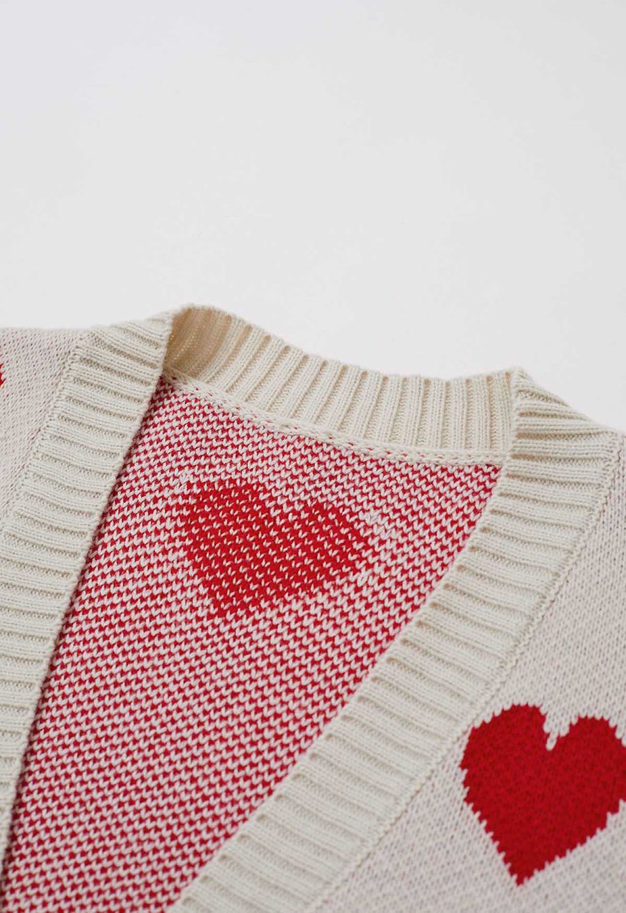 Love Embrace Open Front Knit Cardigan in Ivory