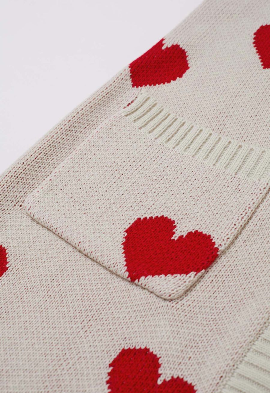 Love Embrace Open Front Knit Cardigan in Ivory