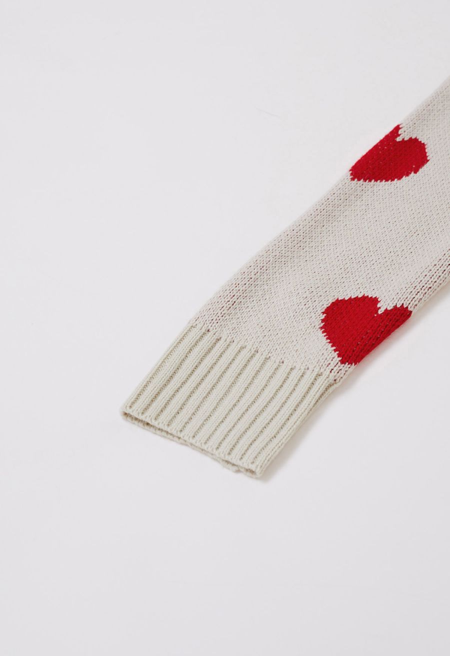 Love Embrace Open Front Knit Cardigan in Ivory