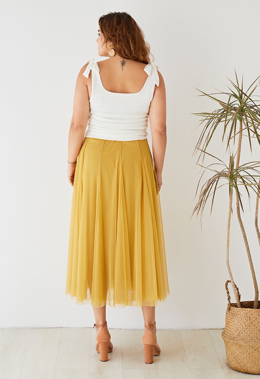 Ruched Side Tie-Bow Crop Cami Top in White