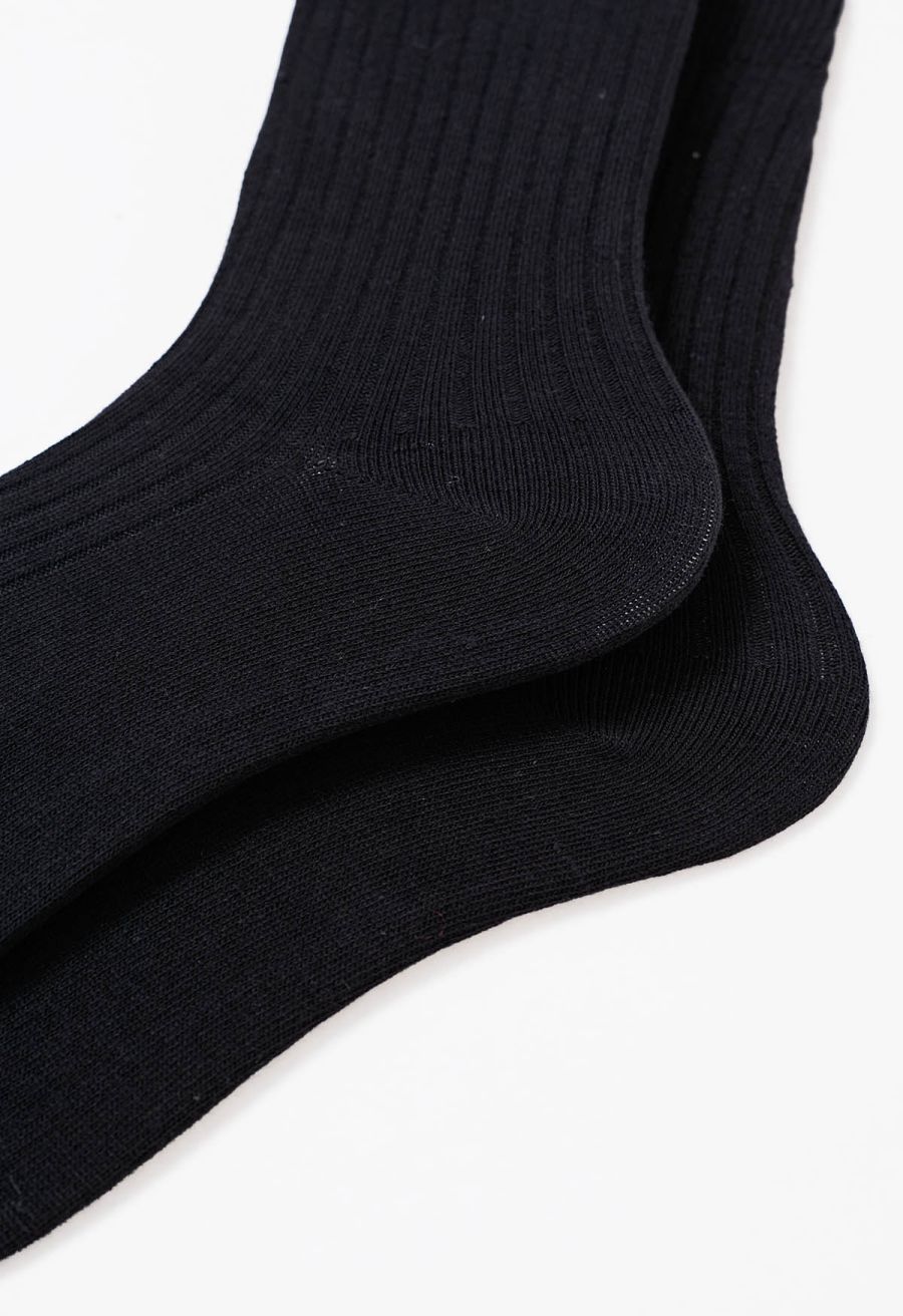 Rhinestone Hollow Out Heart Cotton Socks in Black