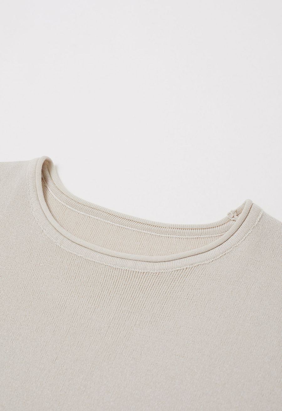 Daily Comfort Sleeveless Top and Straight-Leg Pants Set in Oatmeal
