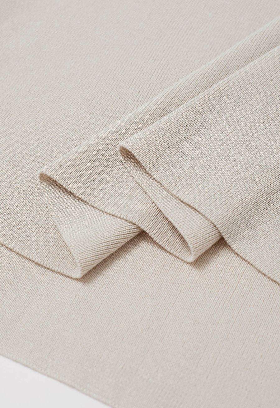 Daily Comfort Sleeveless Top and Straight-Leg Pants Set in Oatmeal