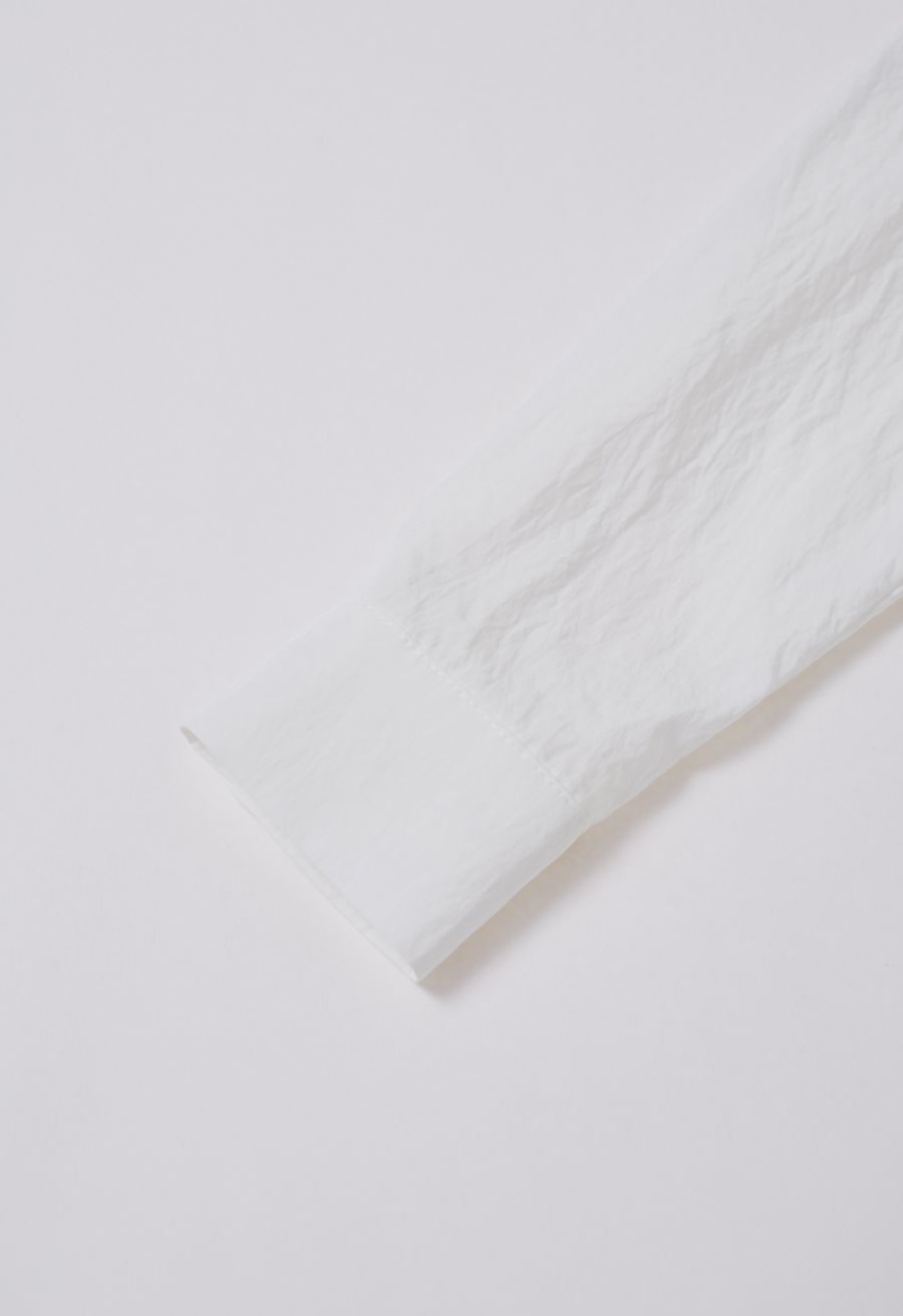 Necklace Decorated Fake Two-Piece Shirt in White