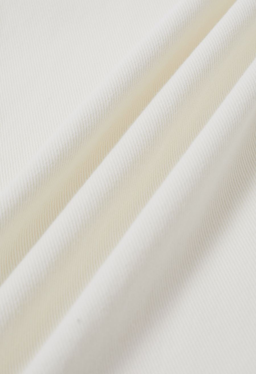 Vintage Charm Straight Leg Jeans in White