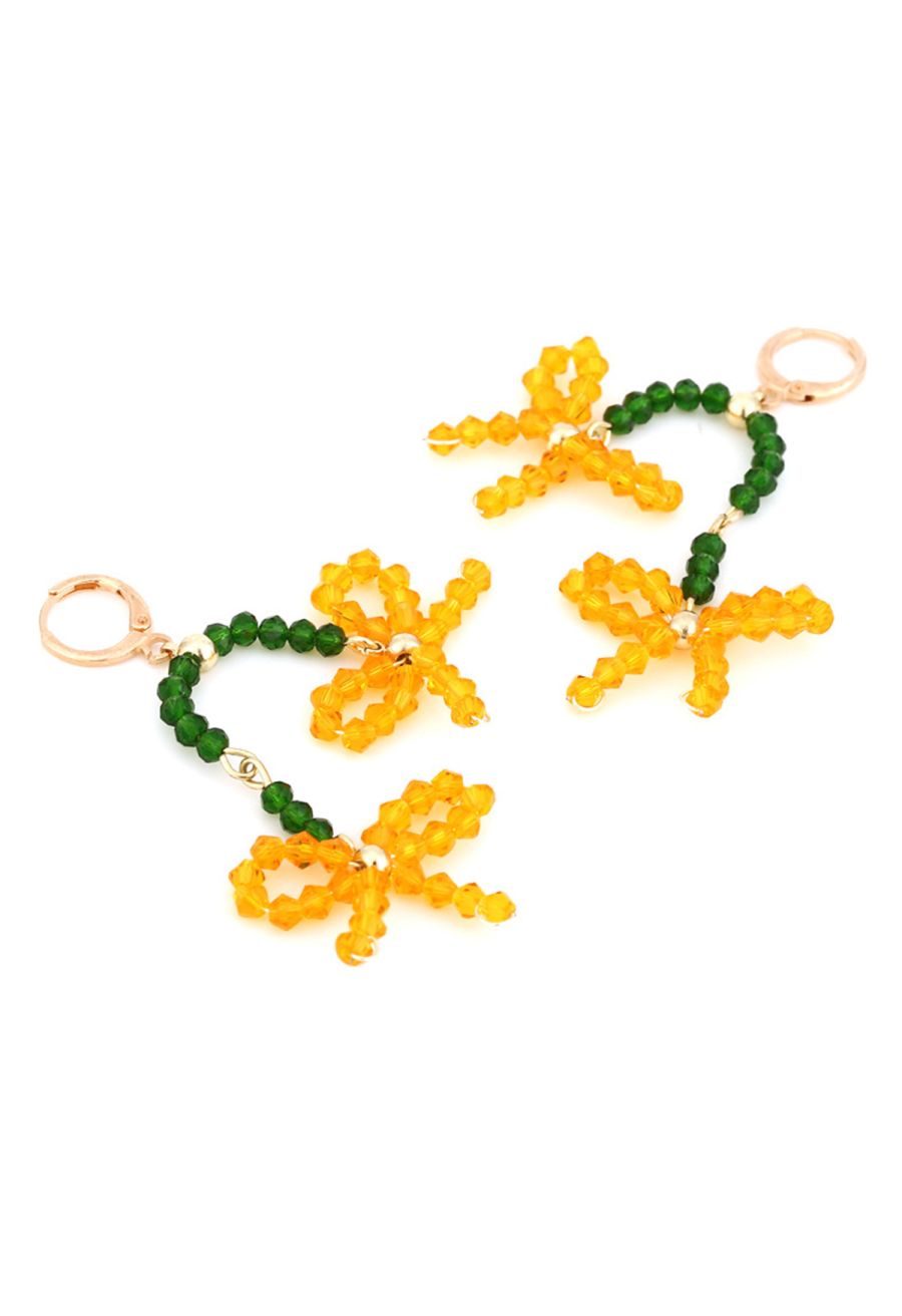 Vacay Style Beaded Bowknot Earrings