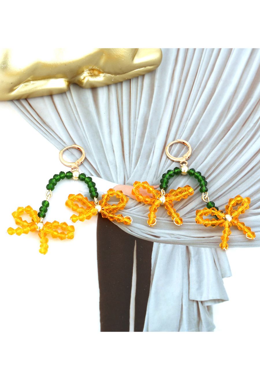 Vacay Style Beaded Bowknot Earrings