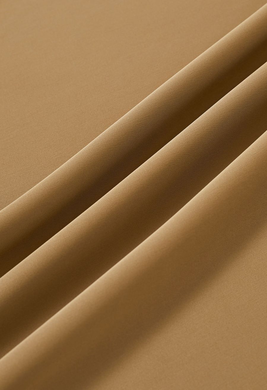 Satin Finish Mermaid Maxi Skirt in Gold