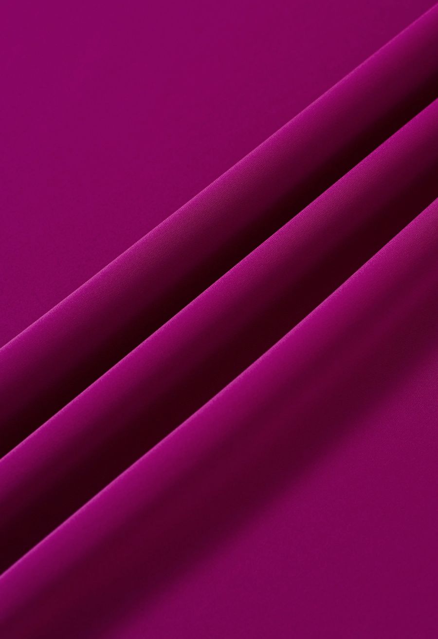 Satin Finish Mermaid Maxi Skirt in Magenta