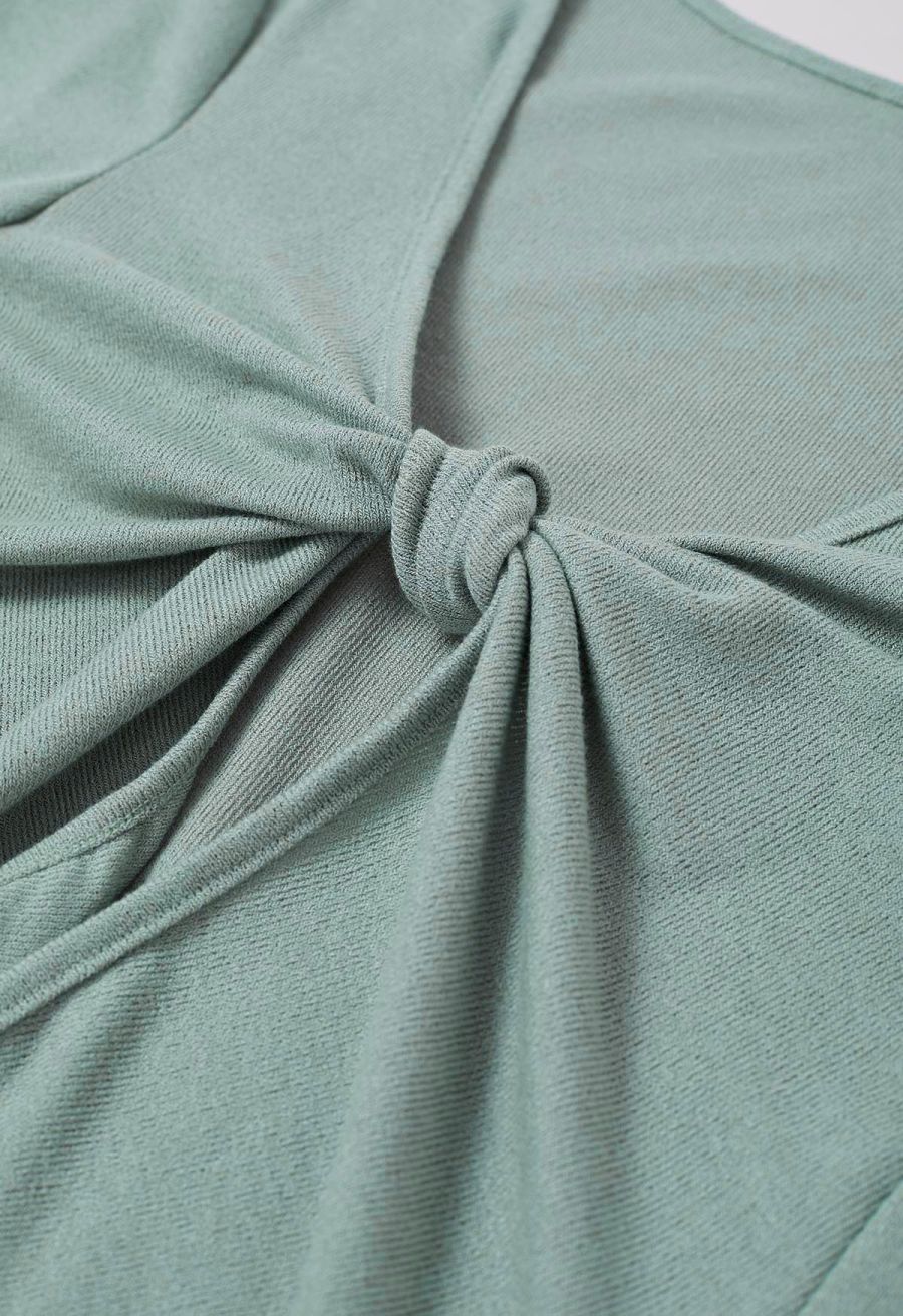Knotted Front Two-Piece Top in Mint