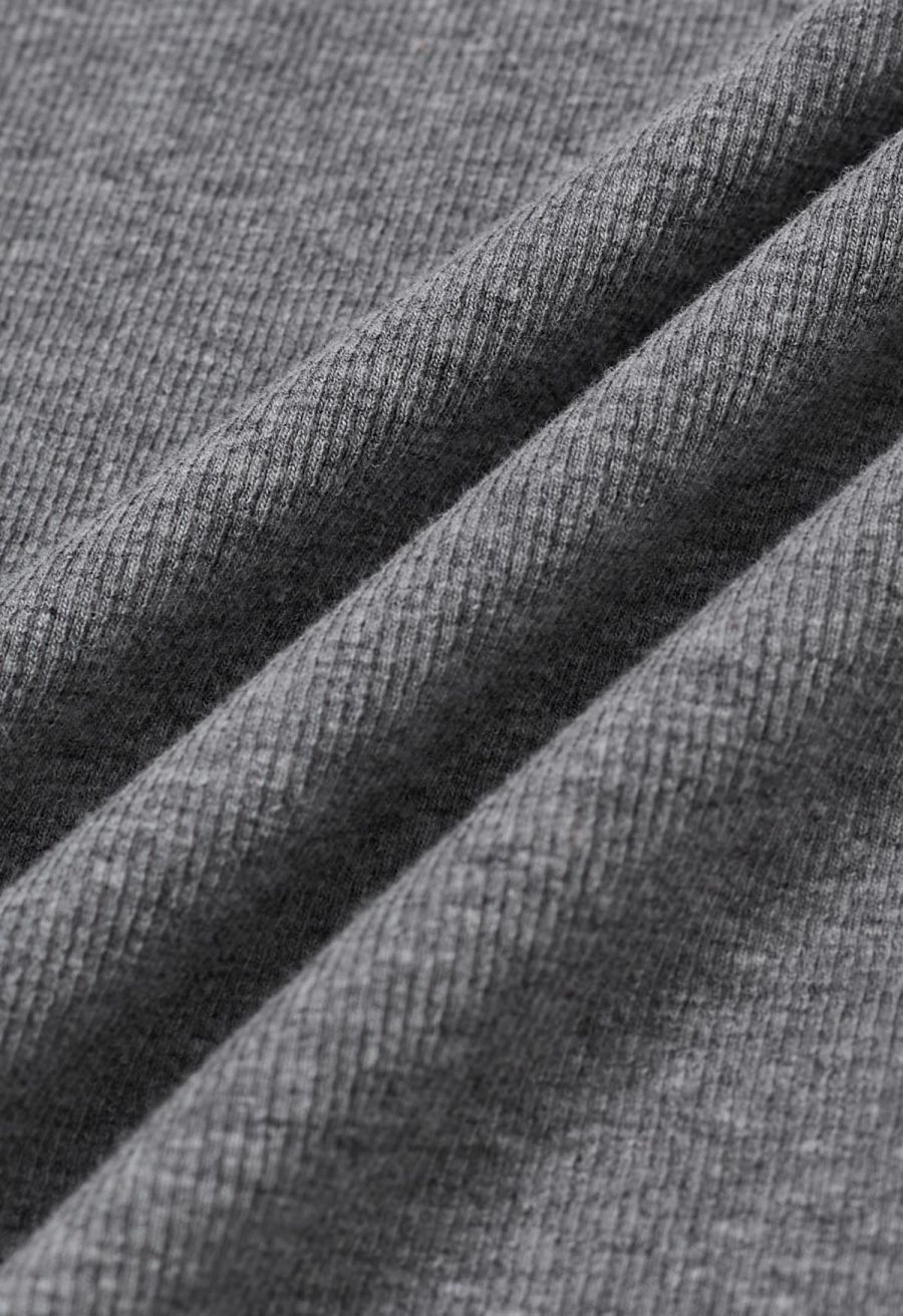 Simplicity Front Buttoned Cami Top in Grey