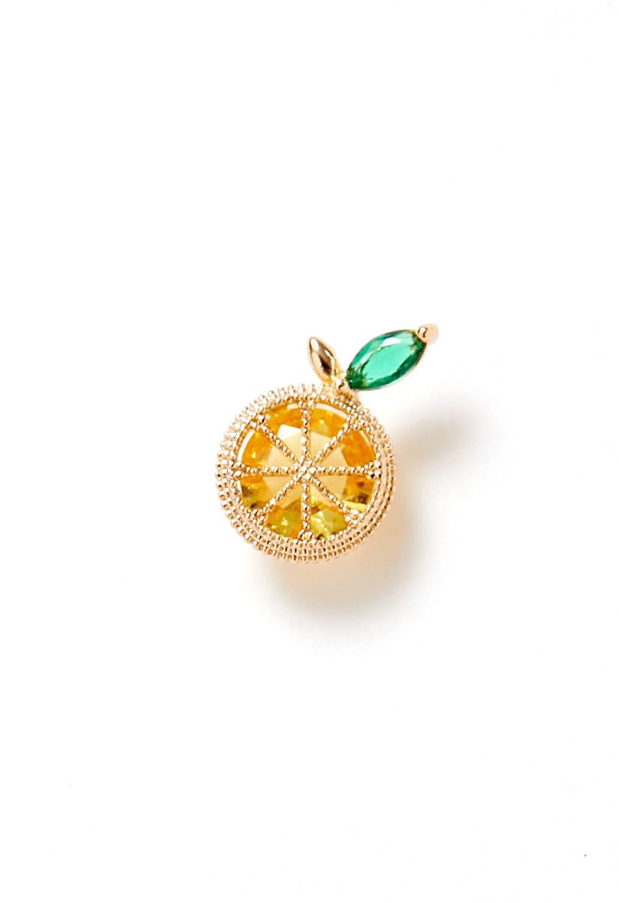 Orange Shape Zircon Earrings
