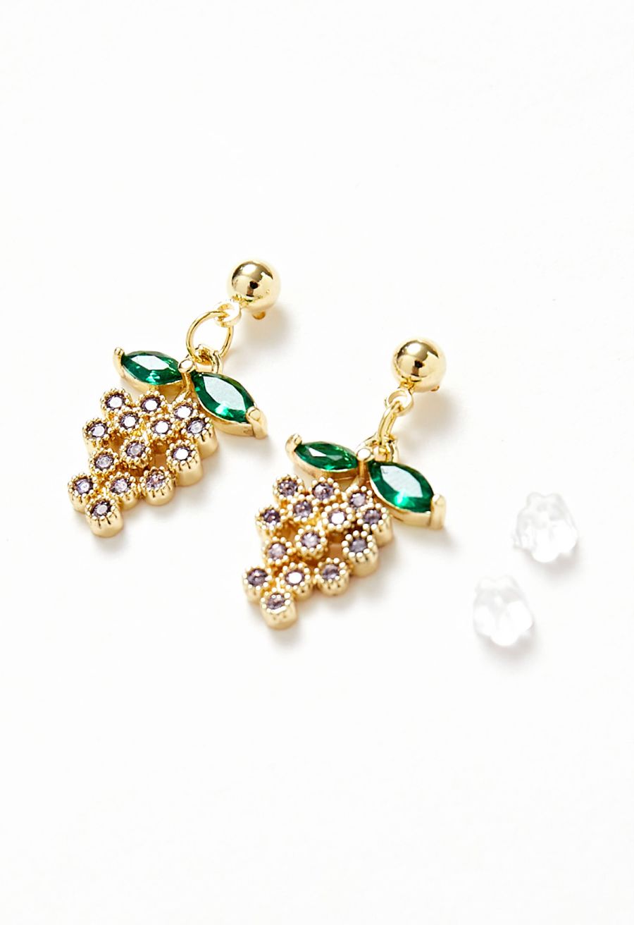 Grape Shape Zircon Earrings