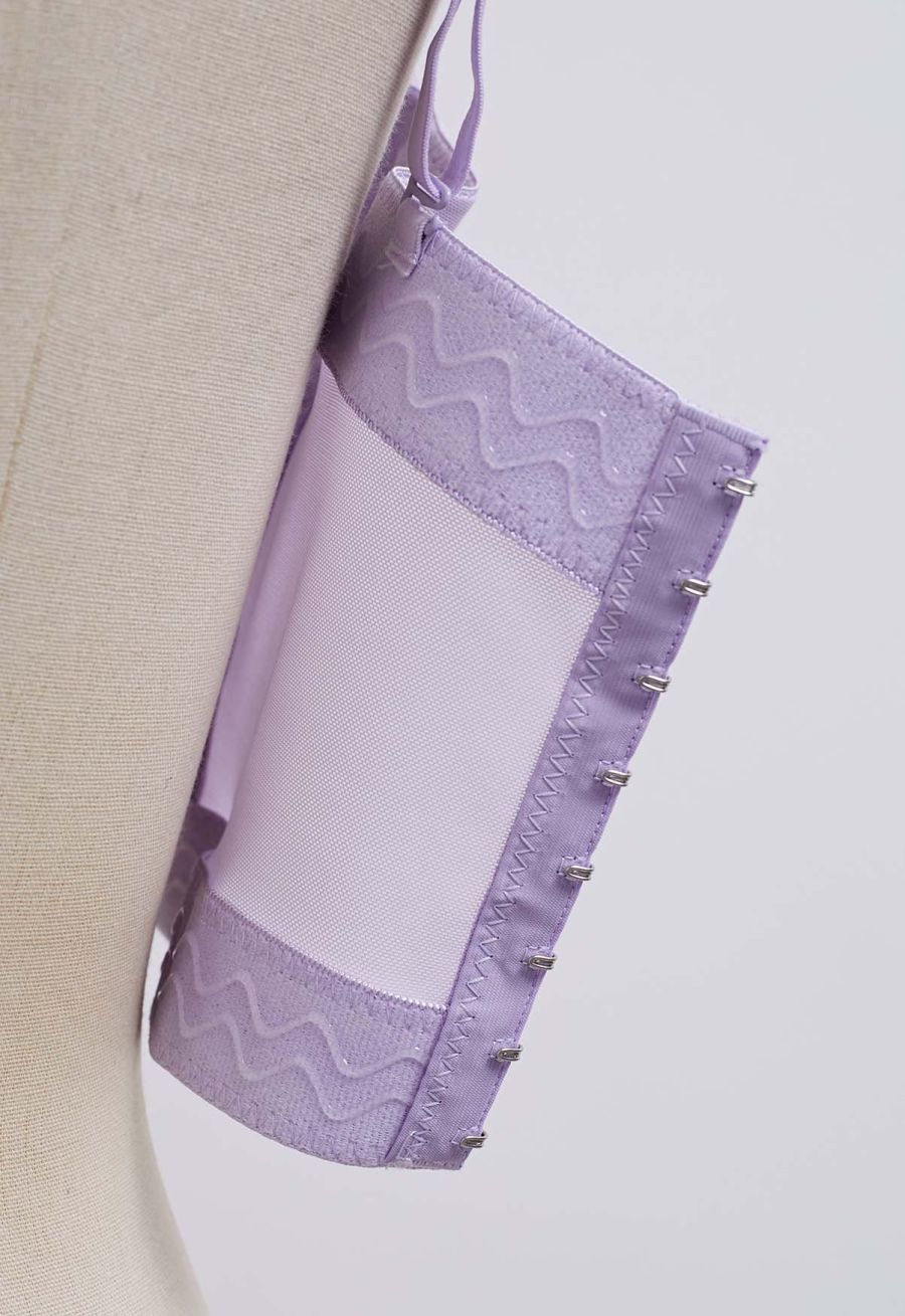 Pearly Petal Bustier Crop Top in Lilac