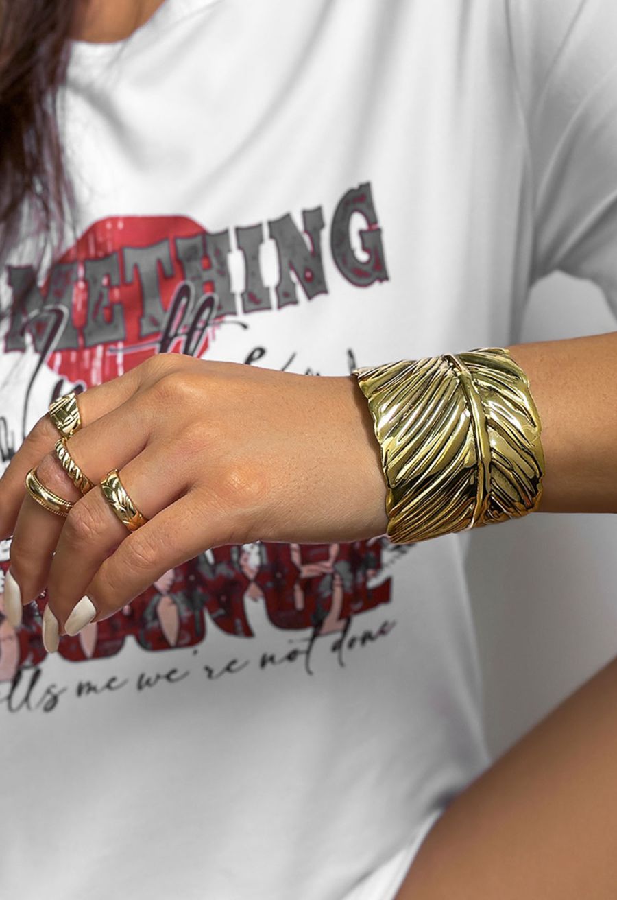 Metal Leaf Bracelet