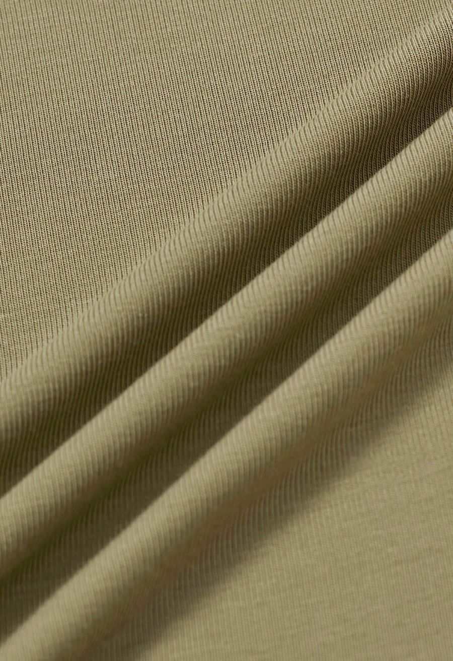 Side Ruched Detail Soft Touch Top in Moss Green