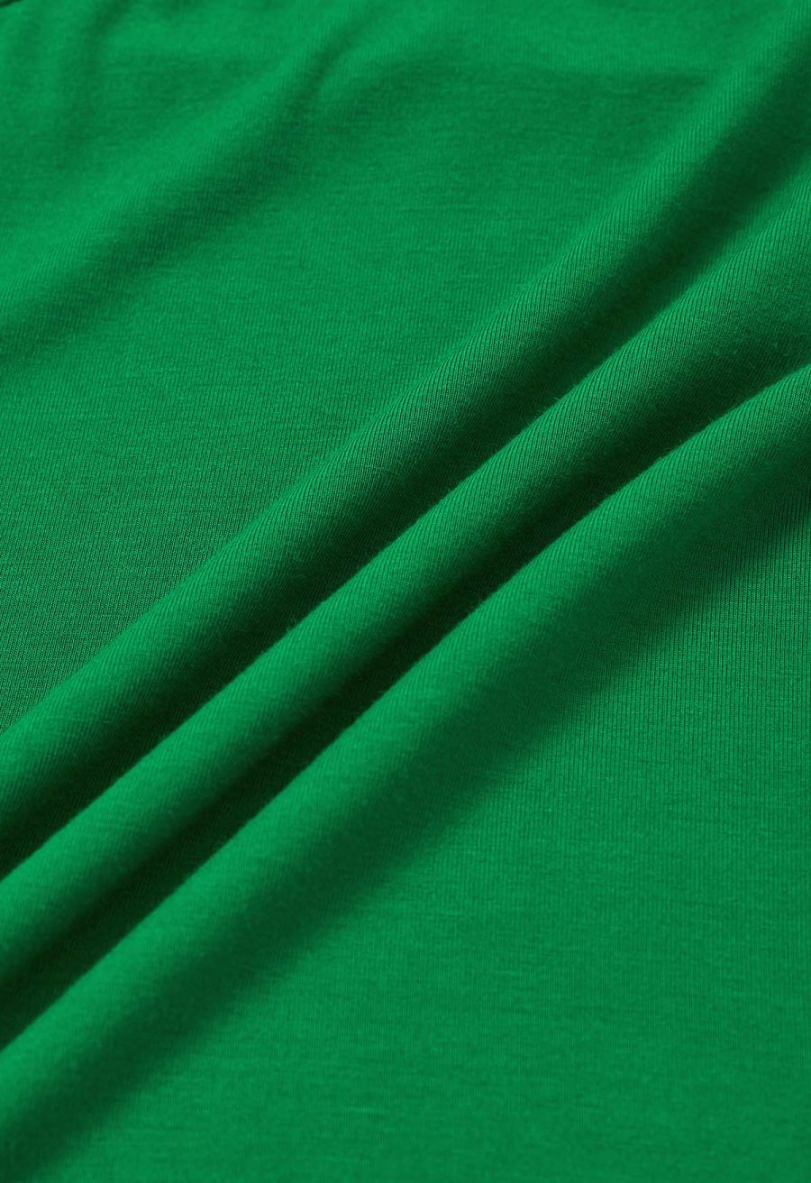 Optimal Halter V-Neck Sleeveless Top in Green