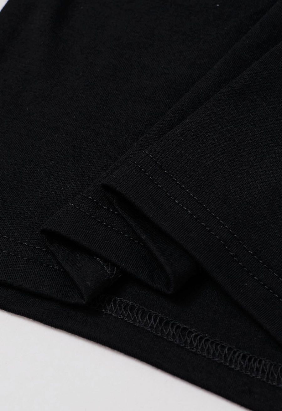 Optimal Halter V-Neck Sleeveless Top in Black