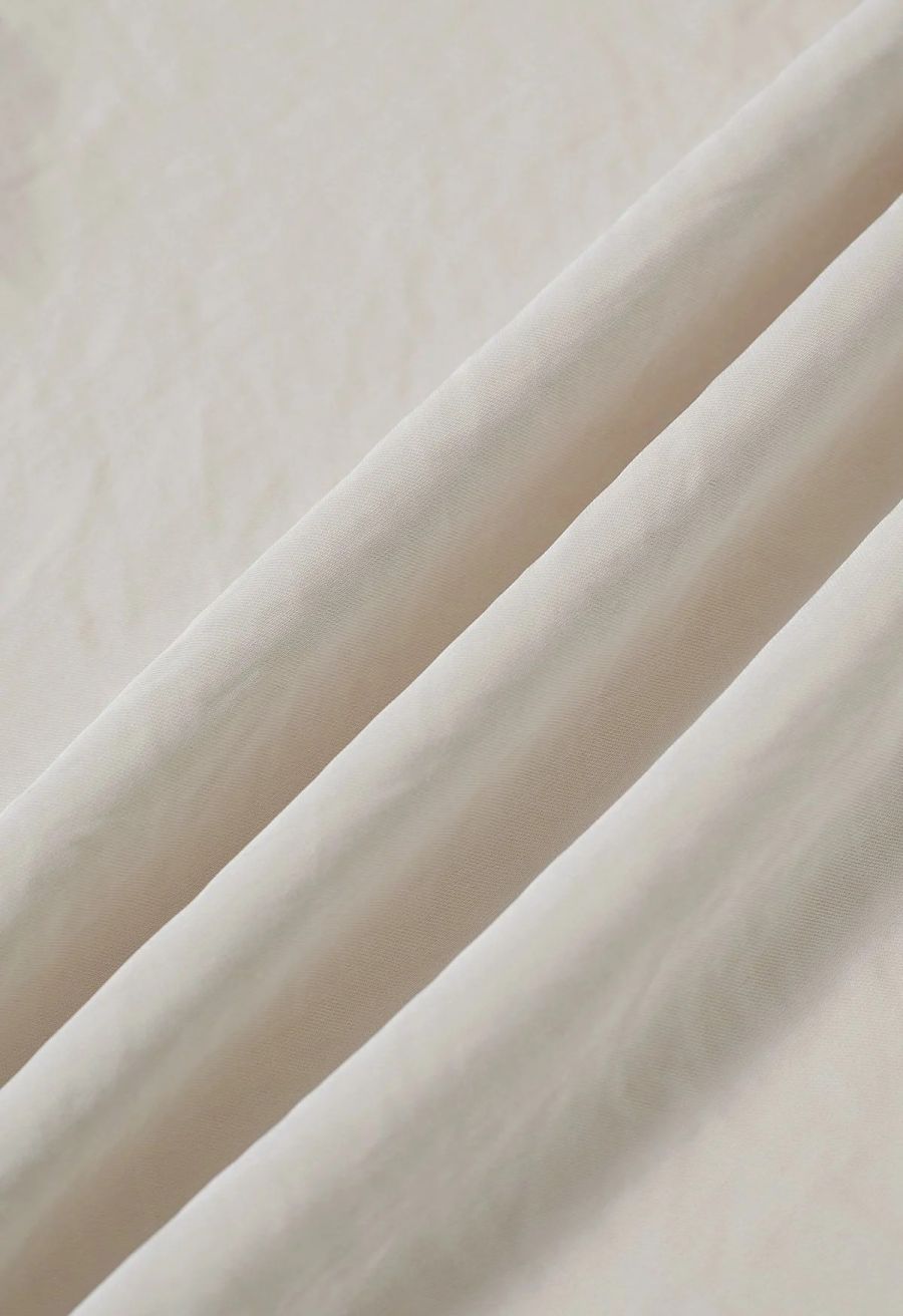 Texture Satin Backless Maxi Dress in Ivory