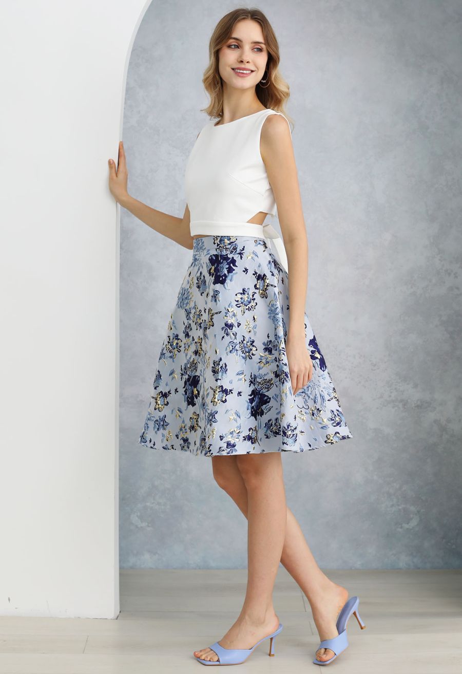A Fan of Bowknot Crop Top in White