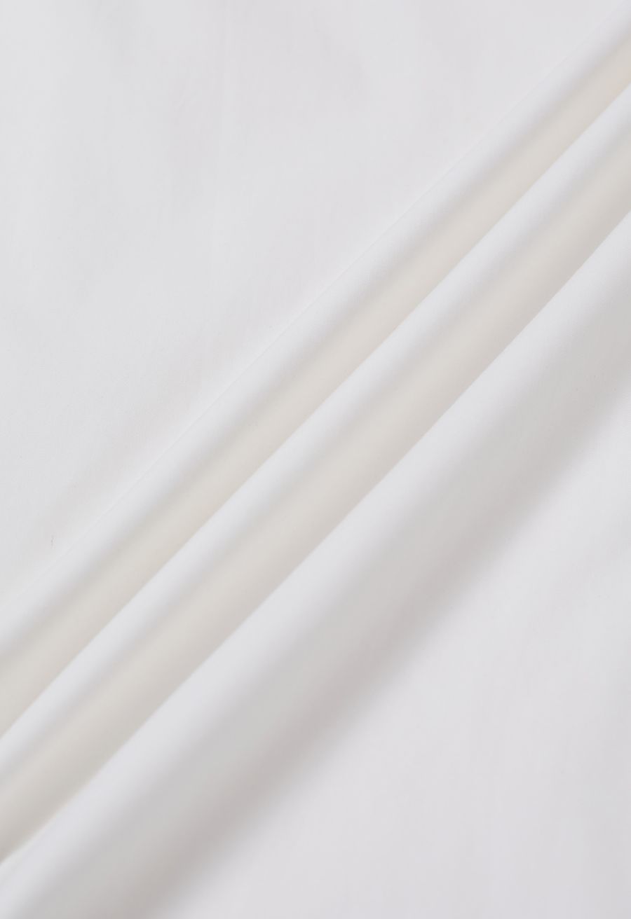 Tiered Lace Off-Shoulder Spliced Dress in White