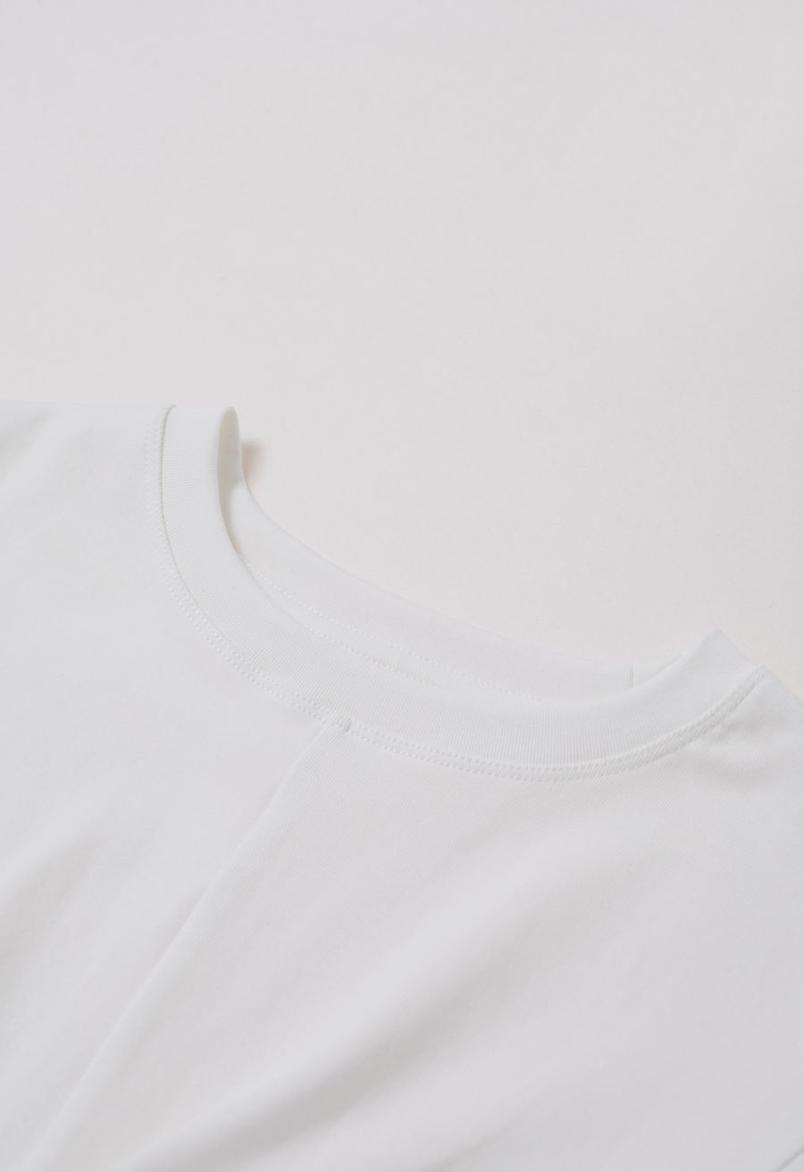 Cap Sleeve Crisscross Cotton Top in White