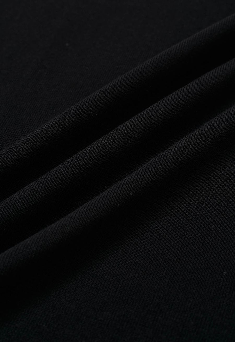 Daily Comfort Sleeveless Top and Straight-Leg Pants Set in Black