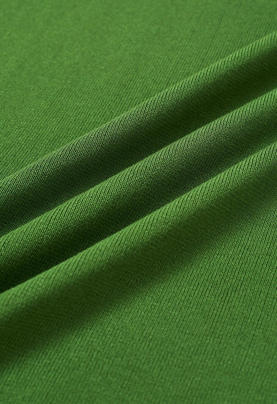 Daily Comfort Sleeveless Top and Straight-Leg Pants Set in Green