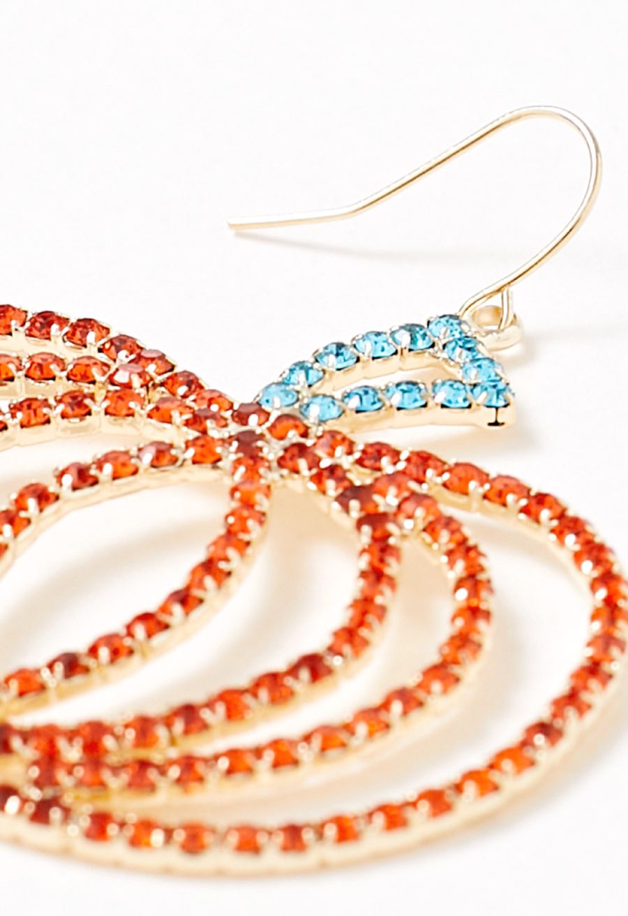 Sparkle Pumpkin Rhinestone Earrings