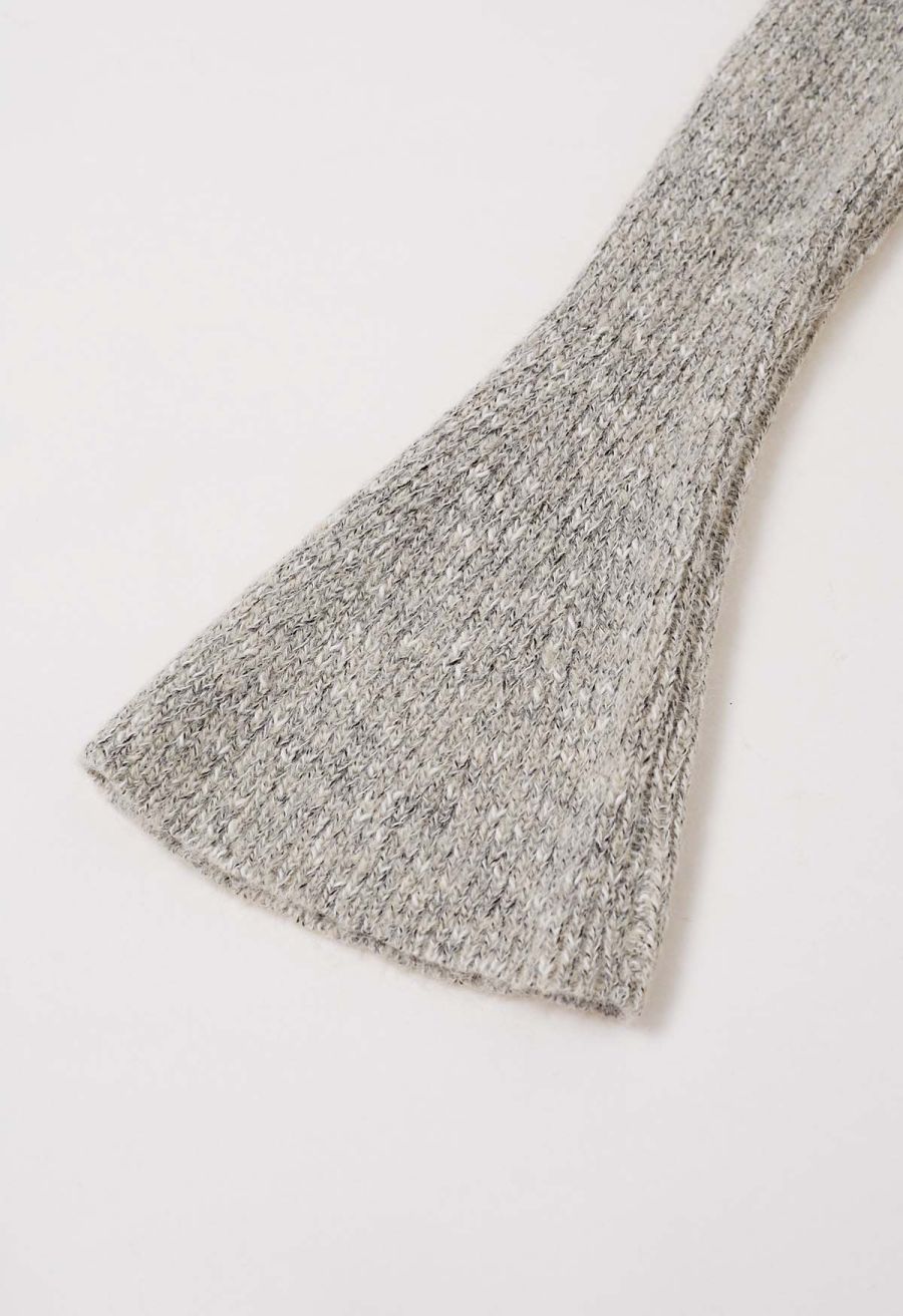 Groovy Notch Neckline Ribbed Knit Dress